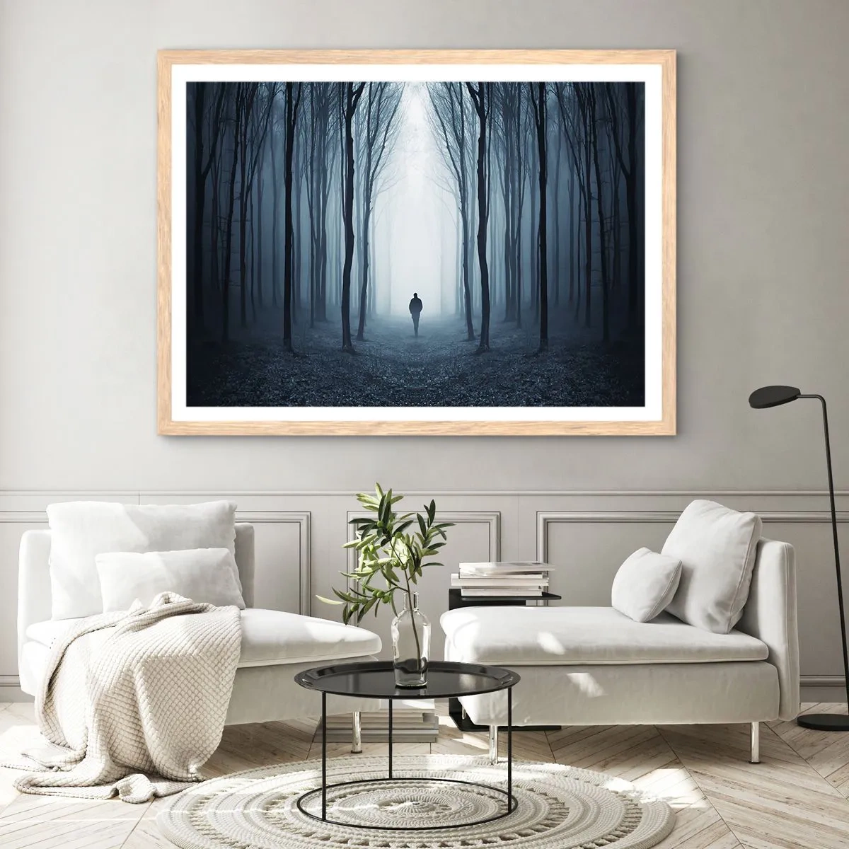 Póster en marco roble claro - Alto y claro - 91x61 cm