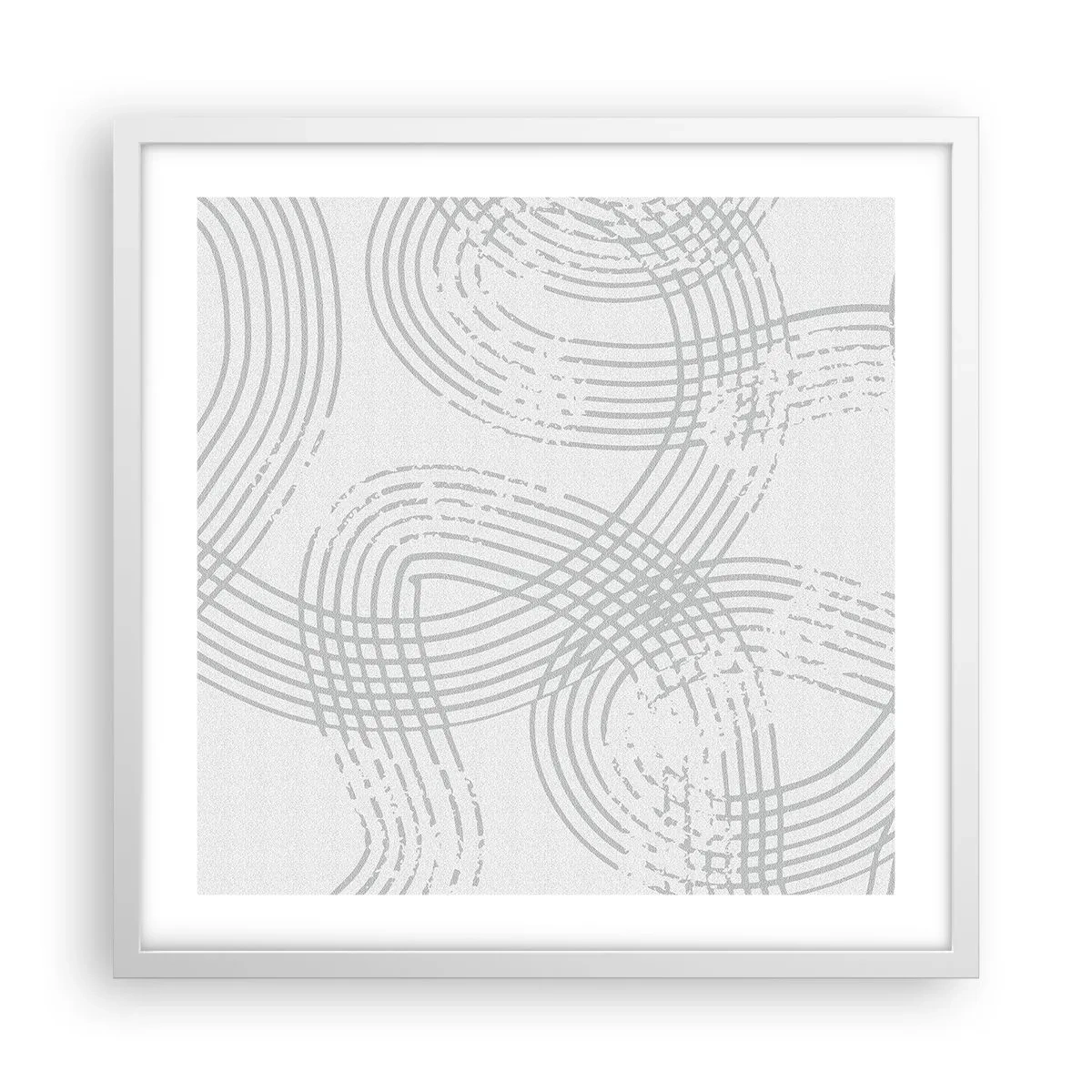 Póster en marco blanco - No hay camino recto - 50x50 cm