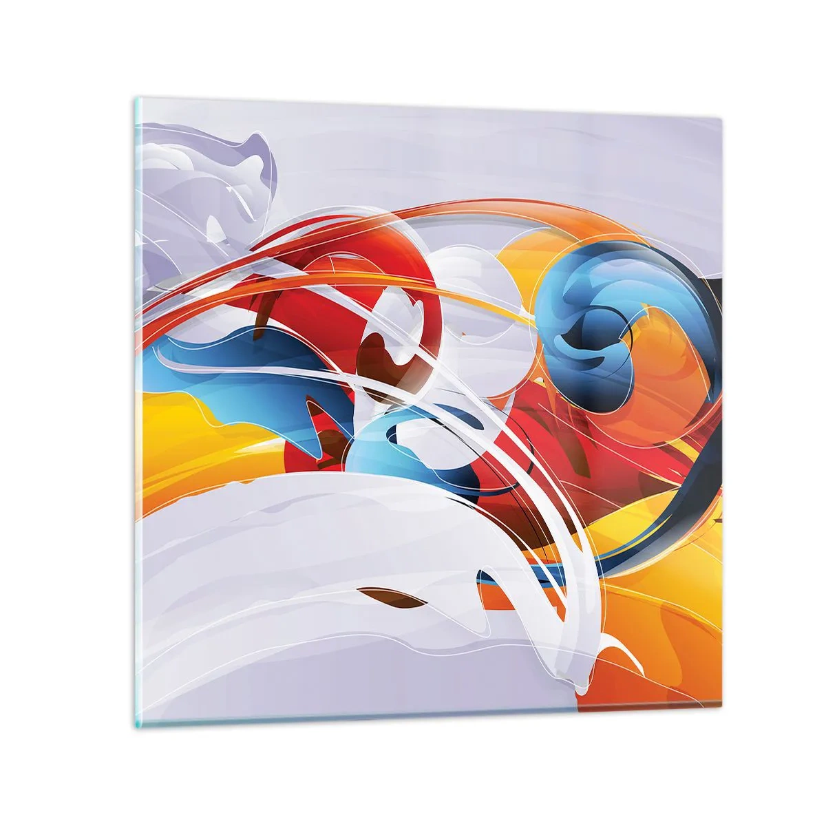 Cuadro sobre vidrio - Impresiones sobre Vidrio - Danza de los elementos - 30x30 cm