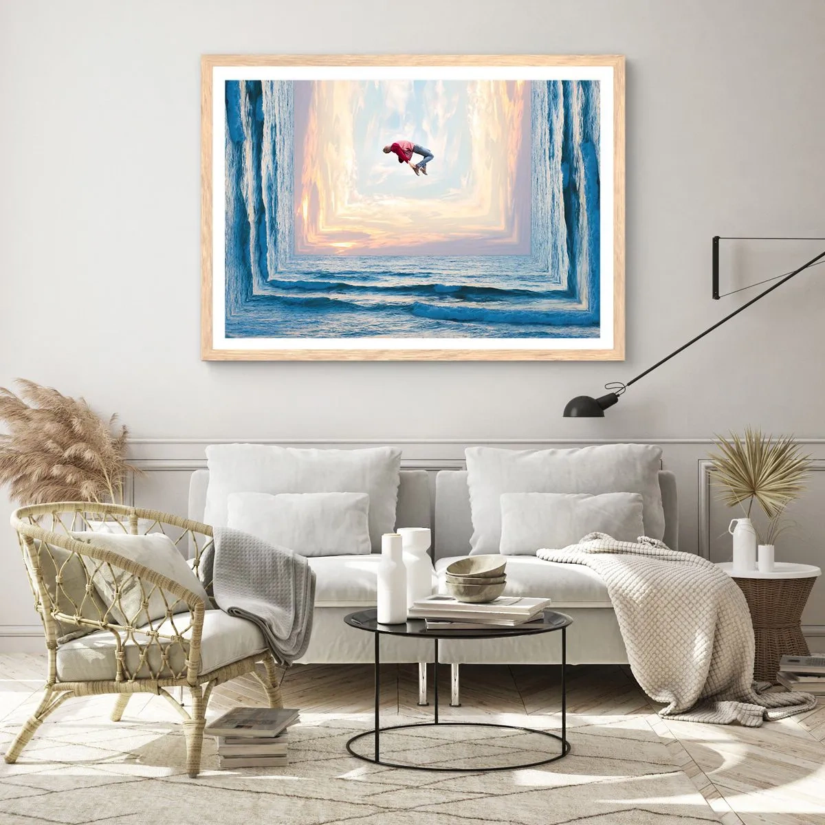 Póster en marco roble claro - A otra dimensión - 91x61 cm