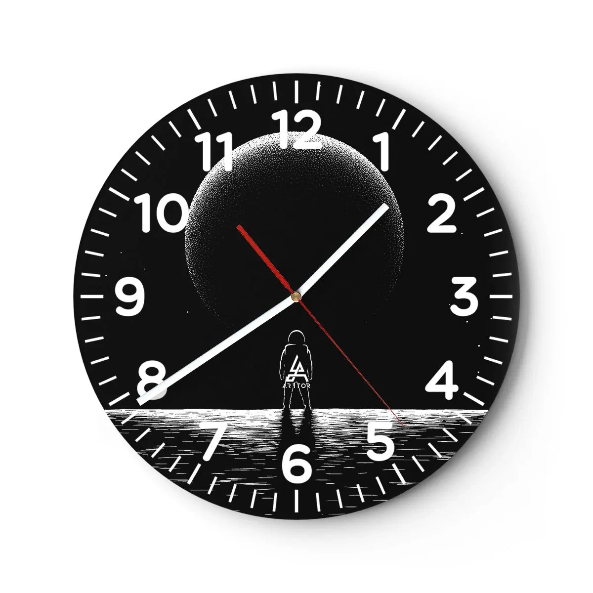 Reloj de pared - Reloj de vidrio - Cara a cara - 30x30 cm