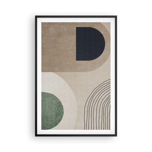 Póster en marco negro - La delicadeza de un óvalo - 61x91 cm