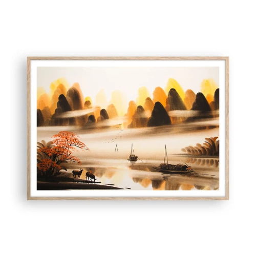 Póster en marco roble claro - Más allá del Lejano Oriente - 100x70 cm