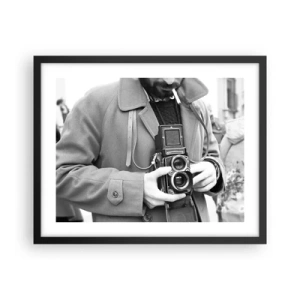 Póster en marco negro - En estilo retro - 50x40 cm