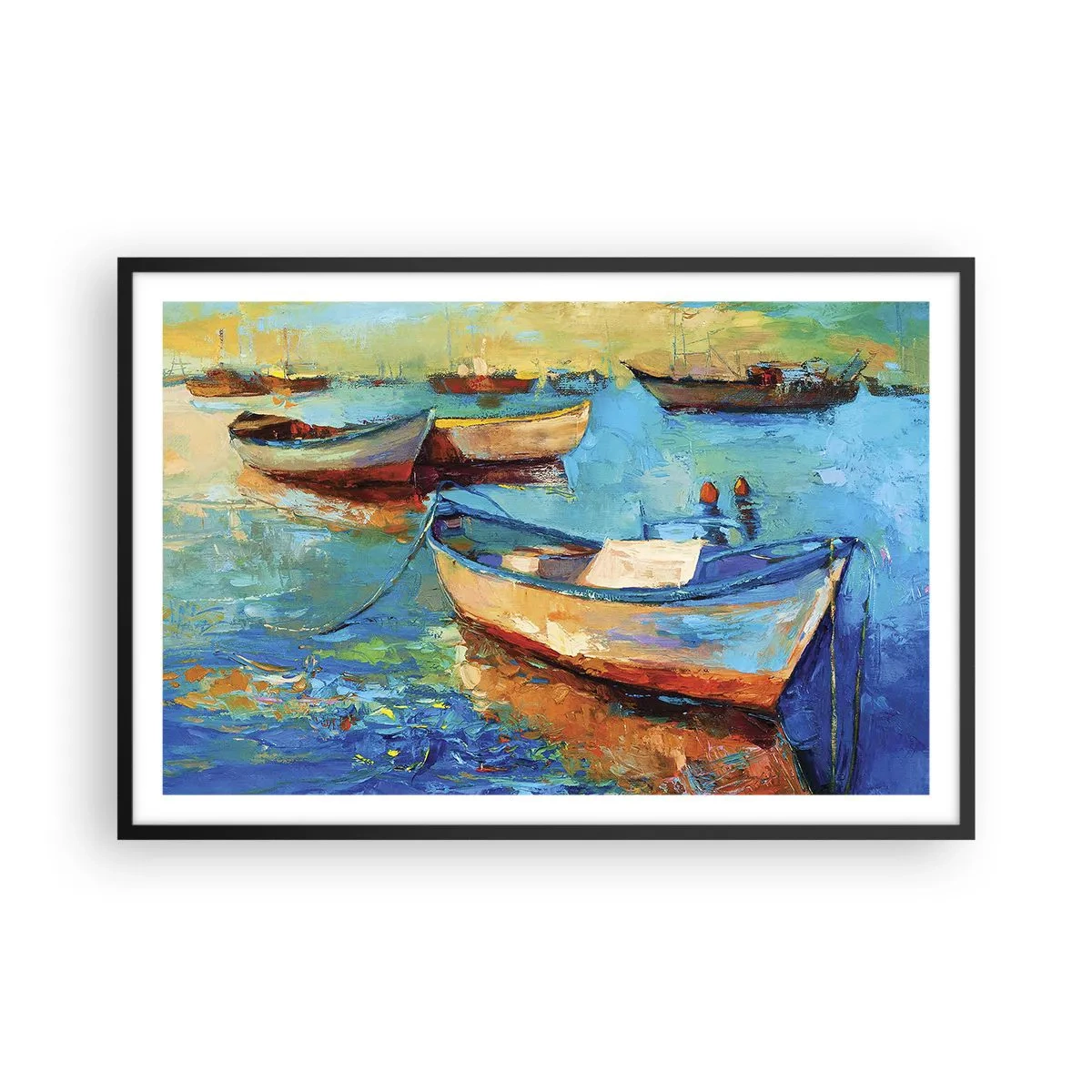 Póster en marco negro - En la bahía sur - 91x61 cm