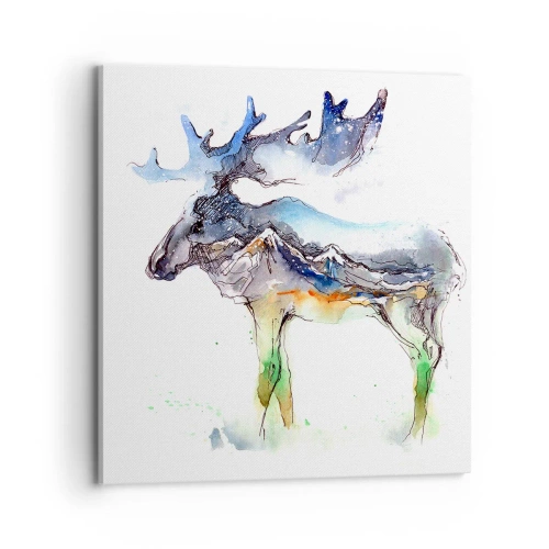 Cuadro sobre lienzo - Impresión de Imagen - El héroe de un cuento de invierno - 70x70 cm