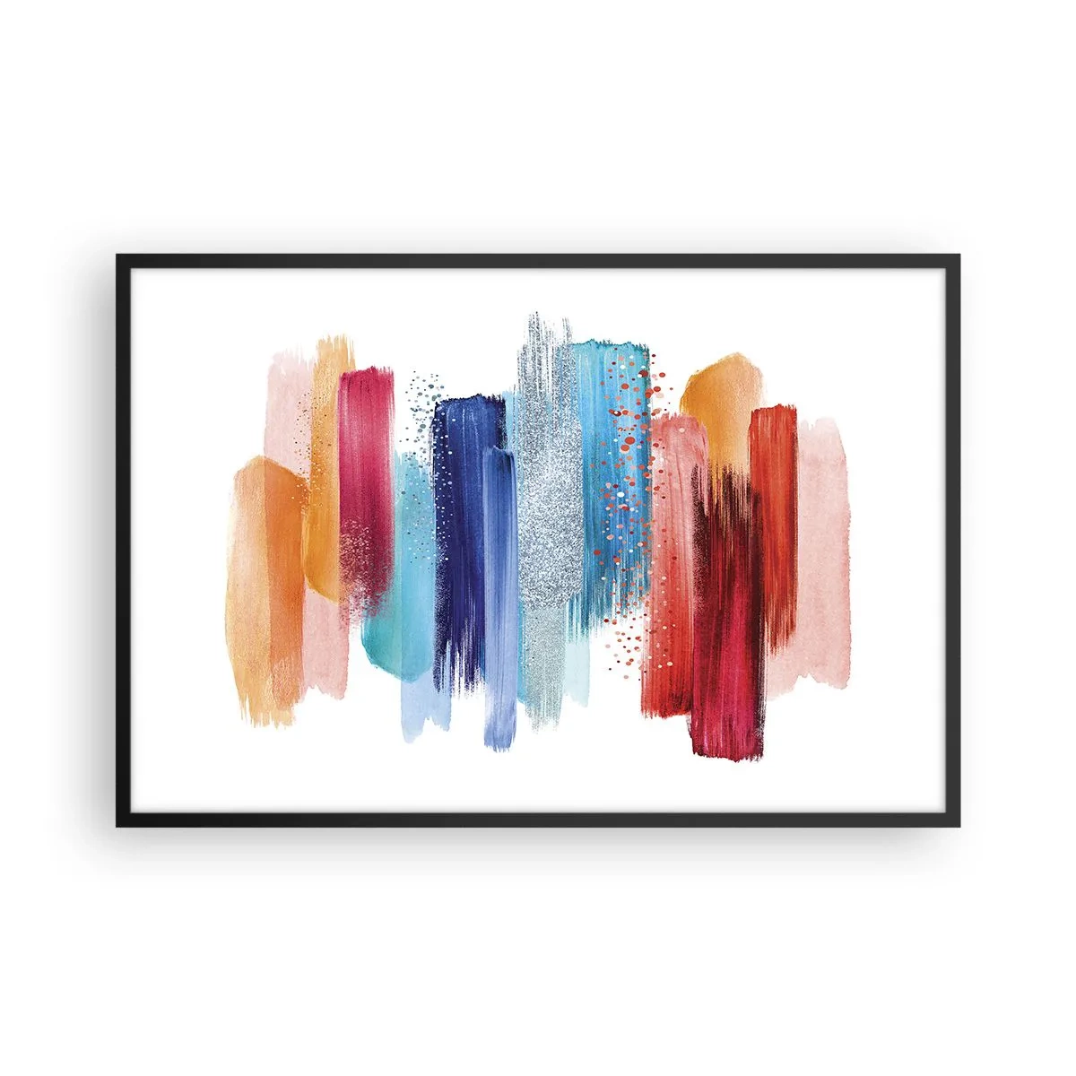 Póster en marco negro - Arriba y abajo - 91x61 cm