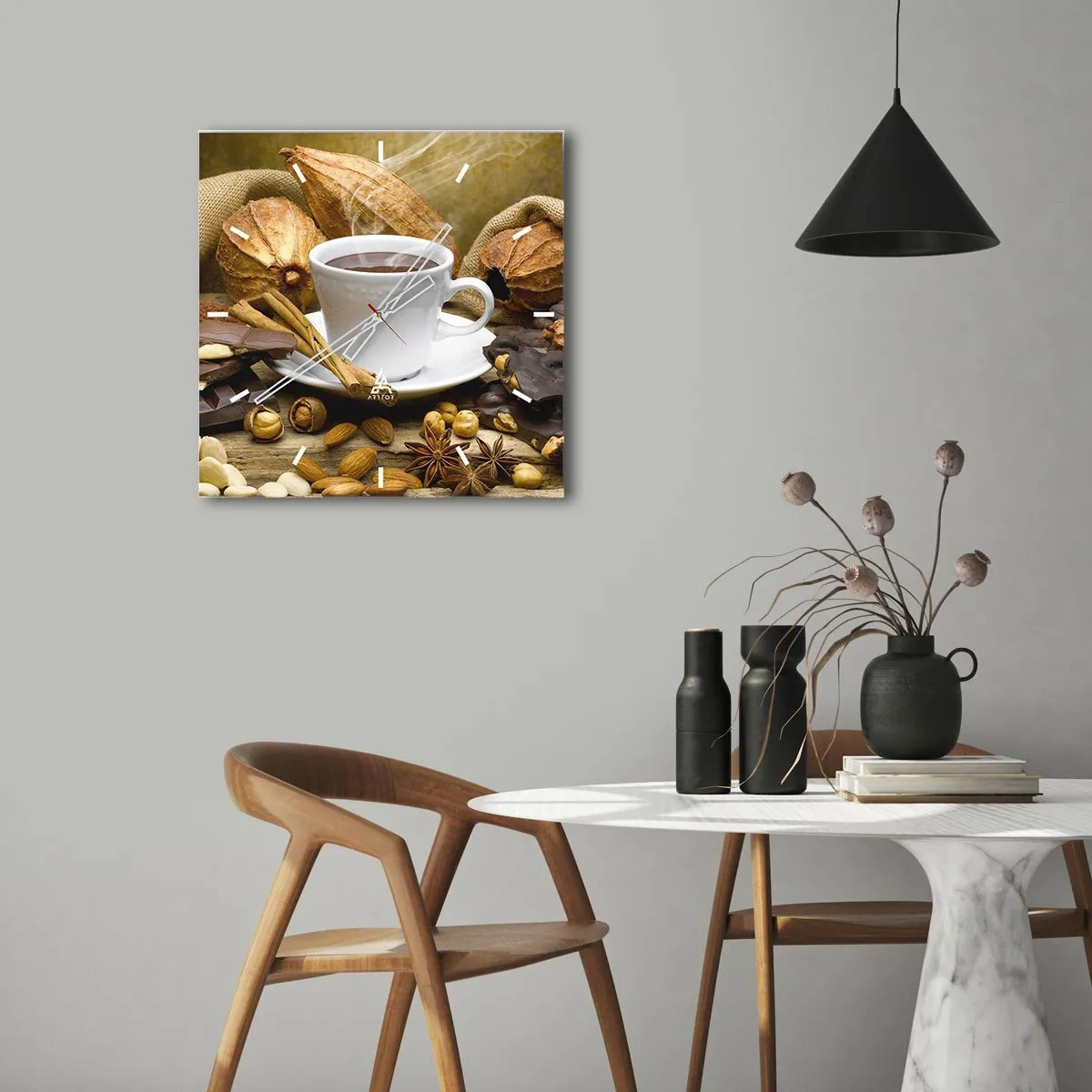 Reloj de pared - Reloj de vidrio - Para los que buscan emociones - 40x40 cm