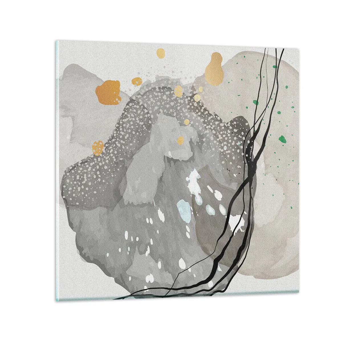 Cuadro sobre vidrio - Impresiones sobre Vidrio - Composición orgánica - 40x40 cm