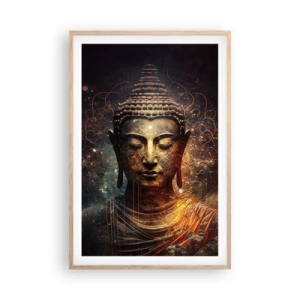 Póster en marco roble claro - Equilibrio espiritual - 61x91 cm