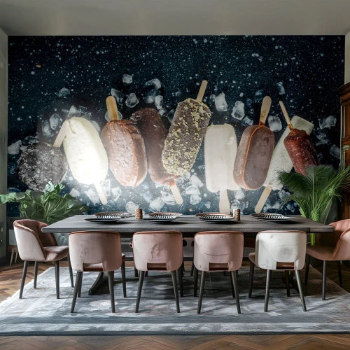 Fotomural Premium Canvas - El sabor del verano caluroso - Helado, Gastronomía, Alimento - 350x256 cm