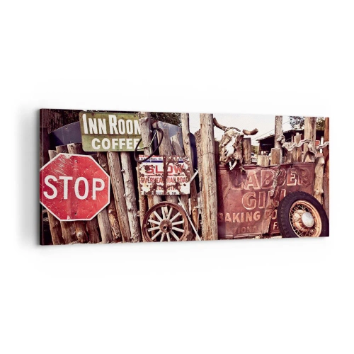 Cuadro sobre lienzo - Impresión de Imagen - Y el tiempo se detuvo - 100x40 cm