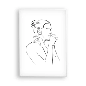 Póster en marco blanco - Desnudo: un misterio sensual - 70x100 cm