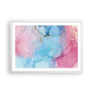 Póster en marco blanco - Reuniones y encuentros de colores - 70x50 cm