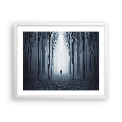 Póster en marco blanco - Alto y claro - 50x40 cm