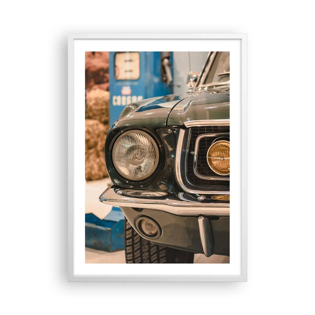 Póster en marco blanco - Encuentro con una leyenda - 50x70 cm