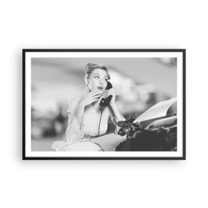 Póster en marco negro - ¿Diga?, estamos en los años 50. - 91x61 cm