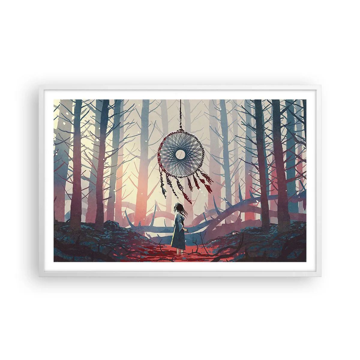 Póster en marco blanco - El ritual secreto de la felicidad - 91x61 cm