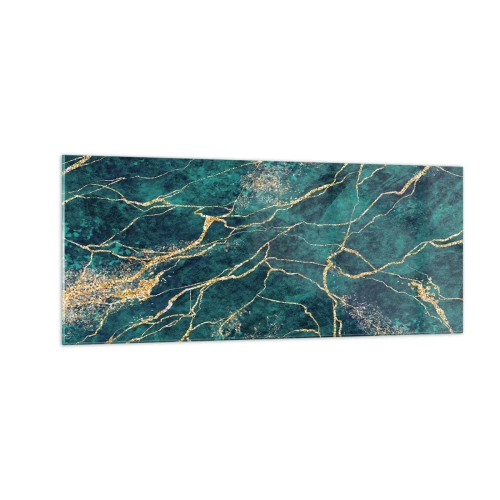 Cuadro sobre vidrio - Impresiones sobre Vidrio - Riachuelos de oro - 100x40 cm