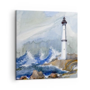 Cuadro sobre lienzo - Impresión de Imagen - Contra la oscuridad y la tormenta - 50x50 cm