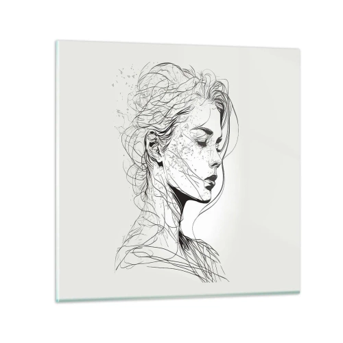 Cuadro sobre vidrio - Impresiones sobre Vidrio - Retrato de ensueño - 30x30 cm