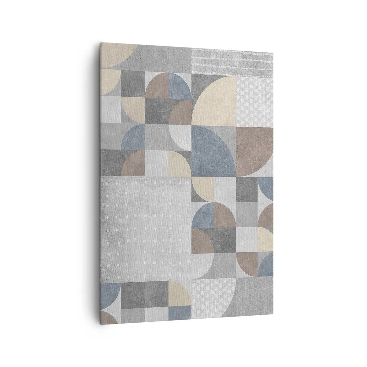 Cuadro sobre lienzo - Impresión de Imagen - Patrón geométrico en tonos pastel - 70x100cm - Fantasía cerámica - Decoración de pared moderna para salón y dormitorio ARTTOR