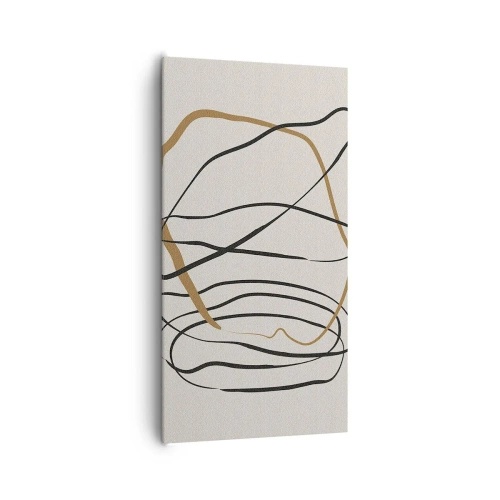 Cuadro sobre lienzo - Impresión de Imagen - Composición: danza lineal - 65x120 cm