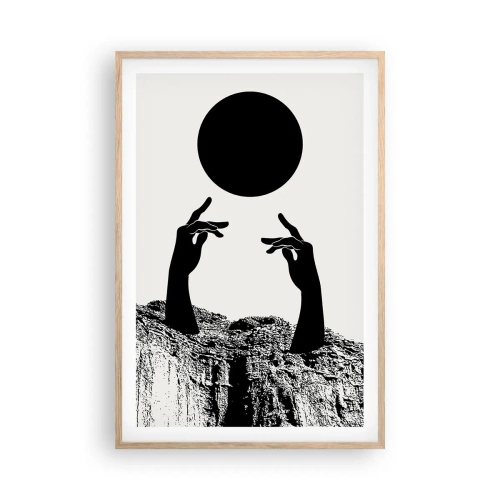 Póster en marco roble claro - Composición surrealista: el sol y el resto - 61x91 cm