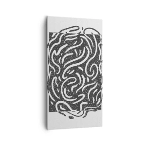 Cuadro sobre lienzo - Impresión de Imagen - Abstracción: una danza de alegría - 55x100 cm