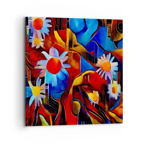 Cuadro sobre lienzo - Impresión de Imagen - Colores de la vida - 70x70 cm