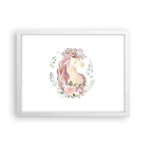 Póster en marco blanco - Una invitación al mundo de los cuentos de hadas - 40x30 cm