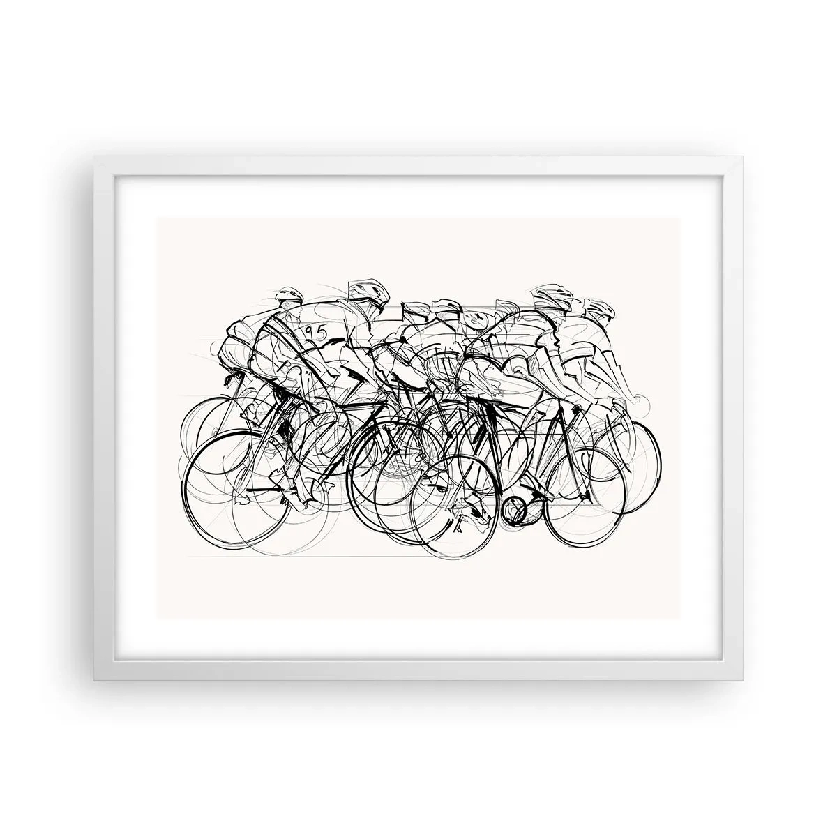 Póster en marco blanco - Juntos como un equipo - 50x40 cm