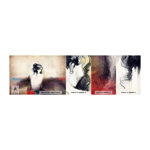 Muestra de fotomural autoadhesivo Deluxe Sticker - Líneas suaves, formas ovaladas - Mujer, Cuerpo, Pedazo - 100x30 cm