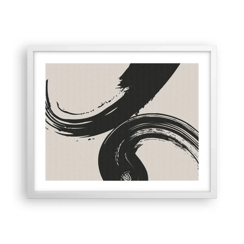 Póster en marco blanco - Barrido y circular - 50x40 cm