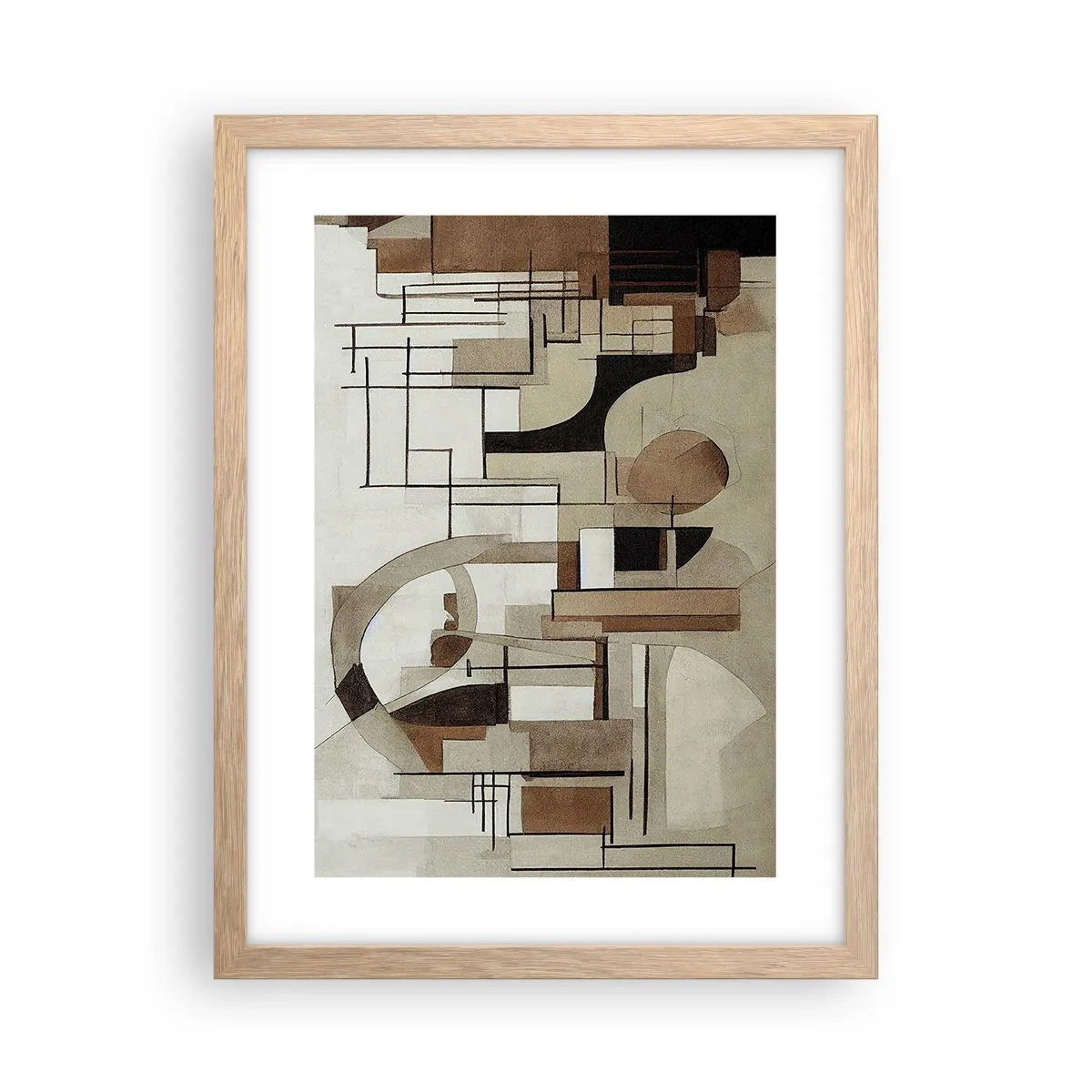 Póster en marco roble claro - Paisaje urbano 2.0 - 30x40 cm