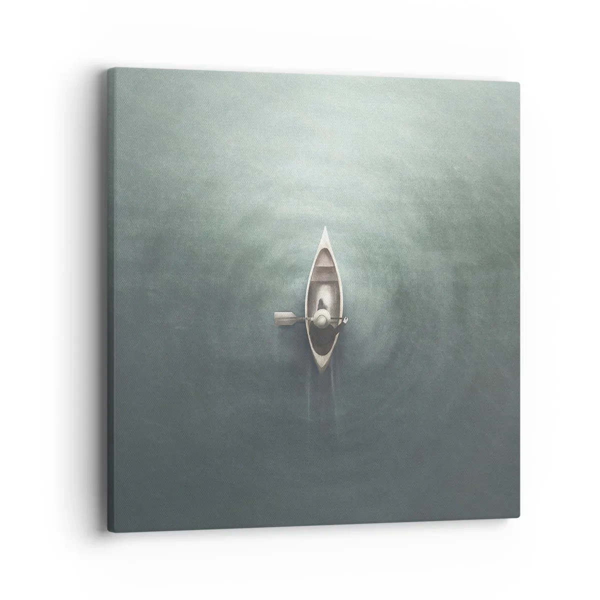 Cuadro sobre lienzo - Impresión de Imagen - A través de un lago iluminado por la luna - 40x40 cm