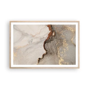 Póster en marco roble claro - En la frontera de los colores - 91x61 cm