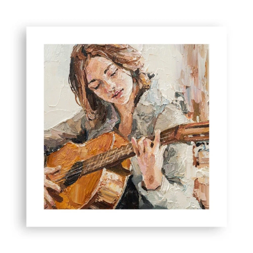 Póster - Concierto de guitarra y corazón joven - 40x40 cm