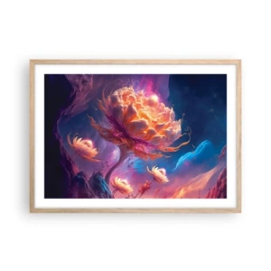 Póster en marco roble claro - Otro mundo - 70x50 cm