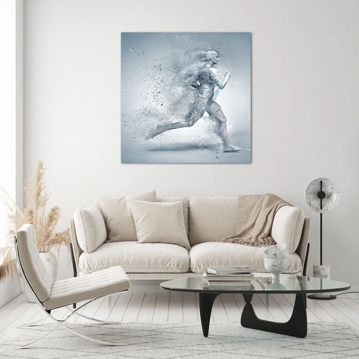 Cuadro sobre vidrio - Impresiones sobre Vidrio - Energía cristalina - 70x70 cm