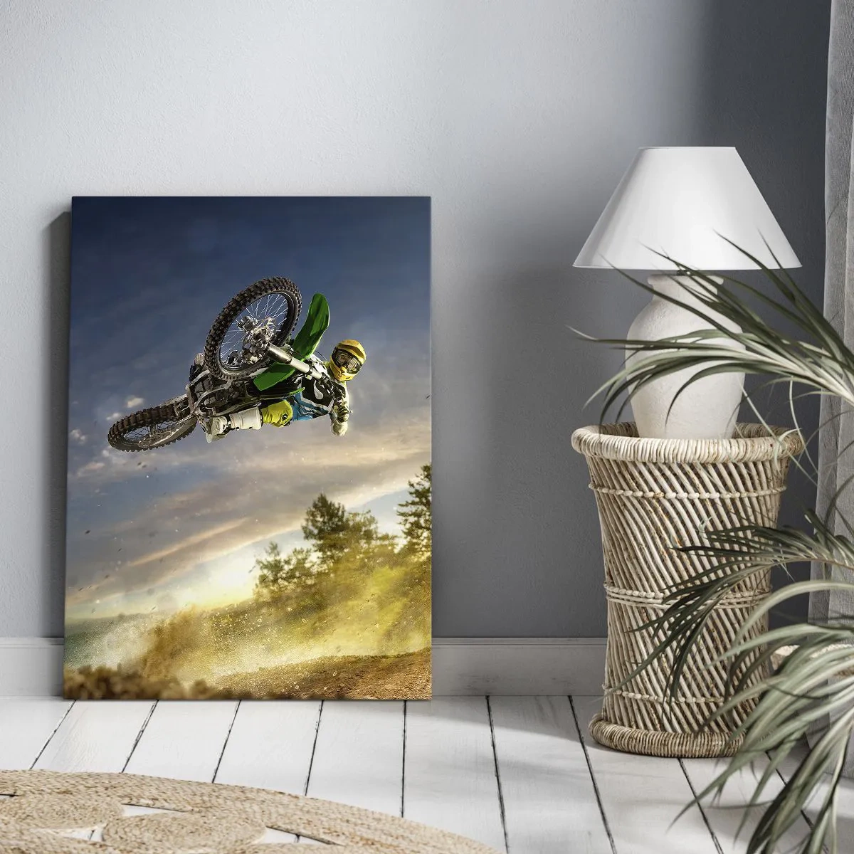 Cuadro sobre lienzo - Impresión de Imagen - ¡Enciende tus emociones! - 45x80 cm