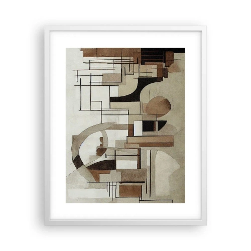Póster en marco blanco - Paisaje urbano 2.0 - 40x50 cm