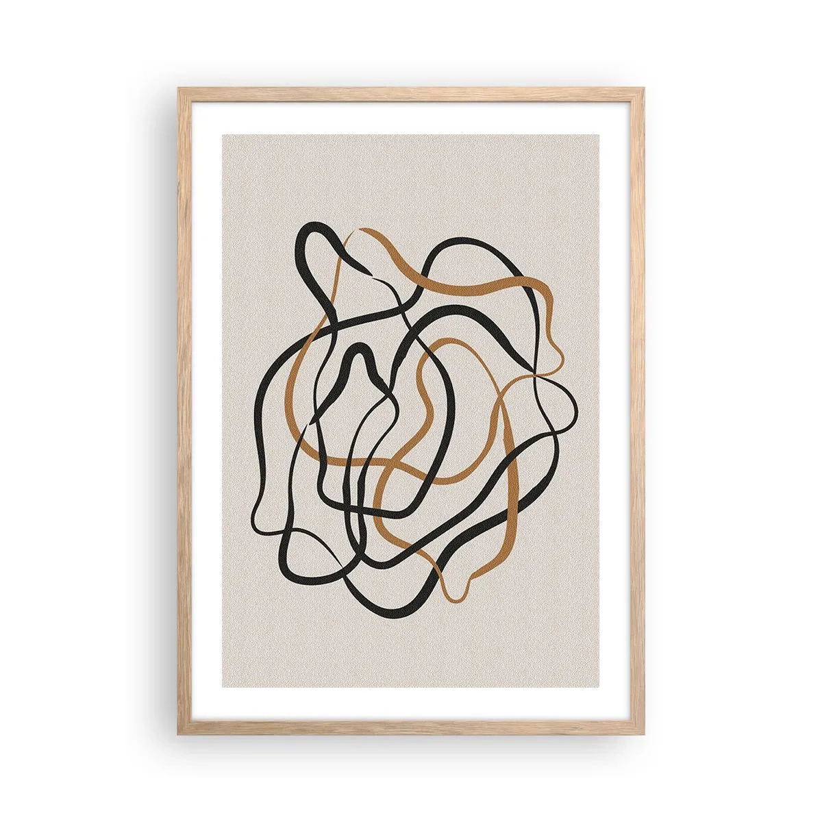 Póster en marco roble claro - Todo ha salido mal - 50x70 cm