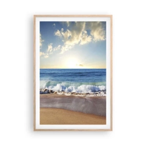 Póster en marco roble claro - Movimiento y quietud al mismo tiempo - 61x91 cm