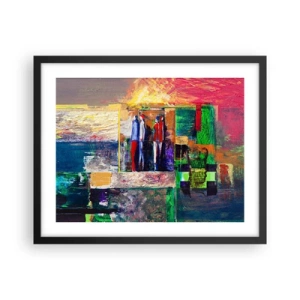 Póster en marco negro - Relaciones y emociones - 50x40 cm