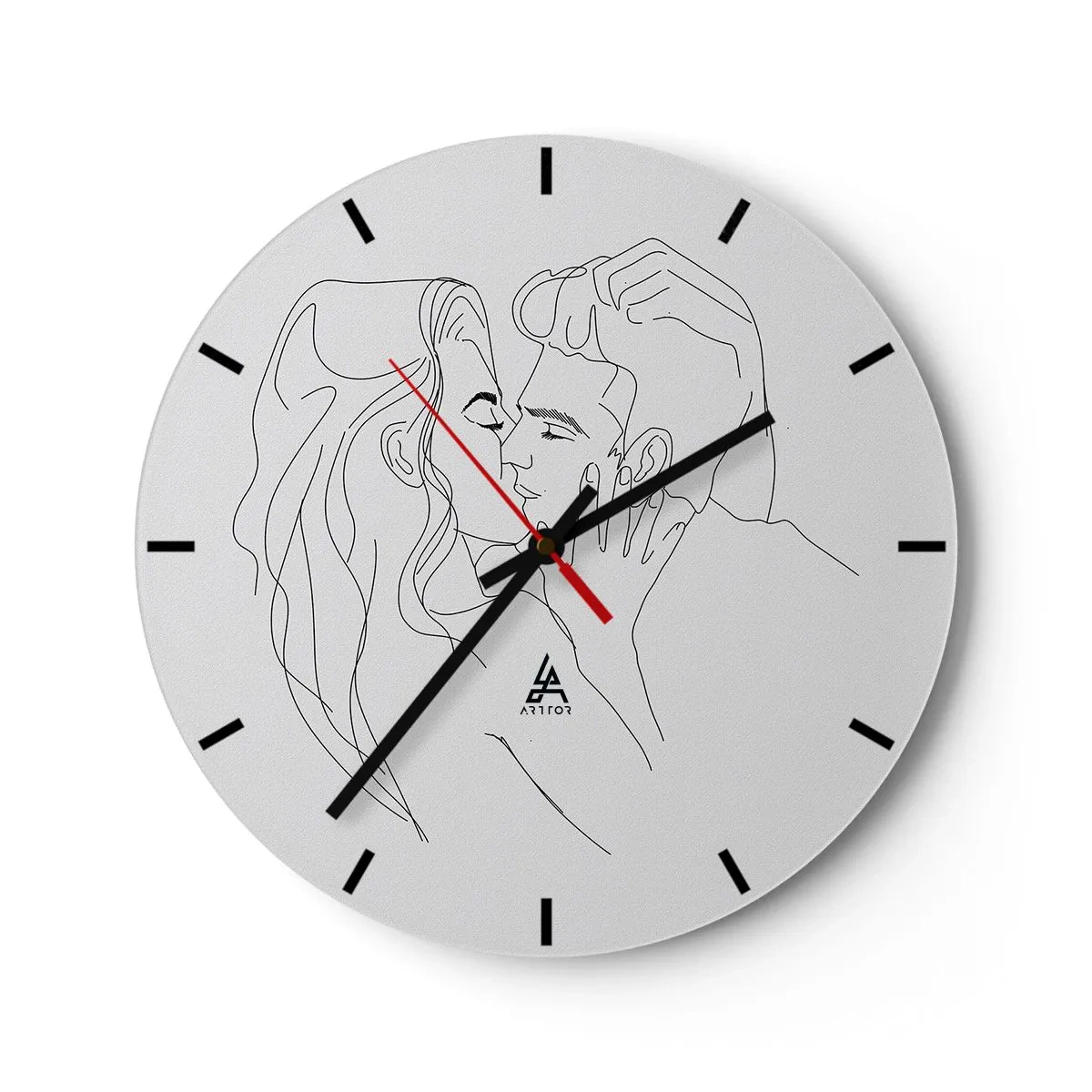Reloj de pared - Reloj de vidrio - Alineados - 40x40 cm