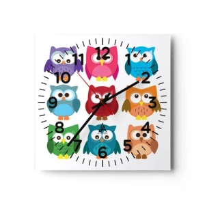 Reloj de pared - Reloj de vidrio - Es divertido ser diferente - 40x40 cm