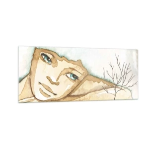 Cuadro sobre vidrio - Impresiones sobre Vidrio - El árbol de la poesía crece en el silencio - 100x40 cm