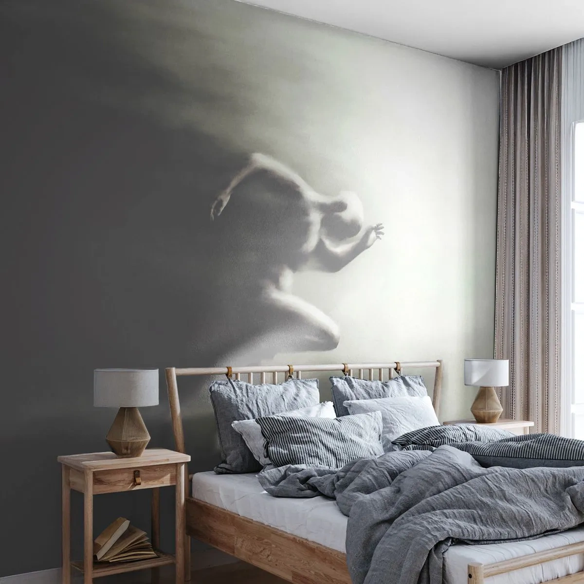 Fotomural Premium Canvas - Imparable - Deporte, Correr, Oscuridad - 300x210 cm