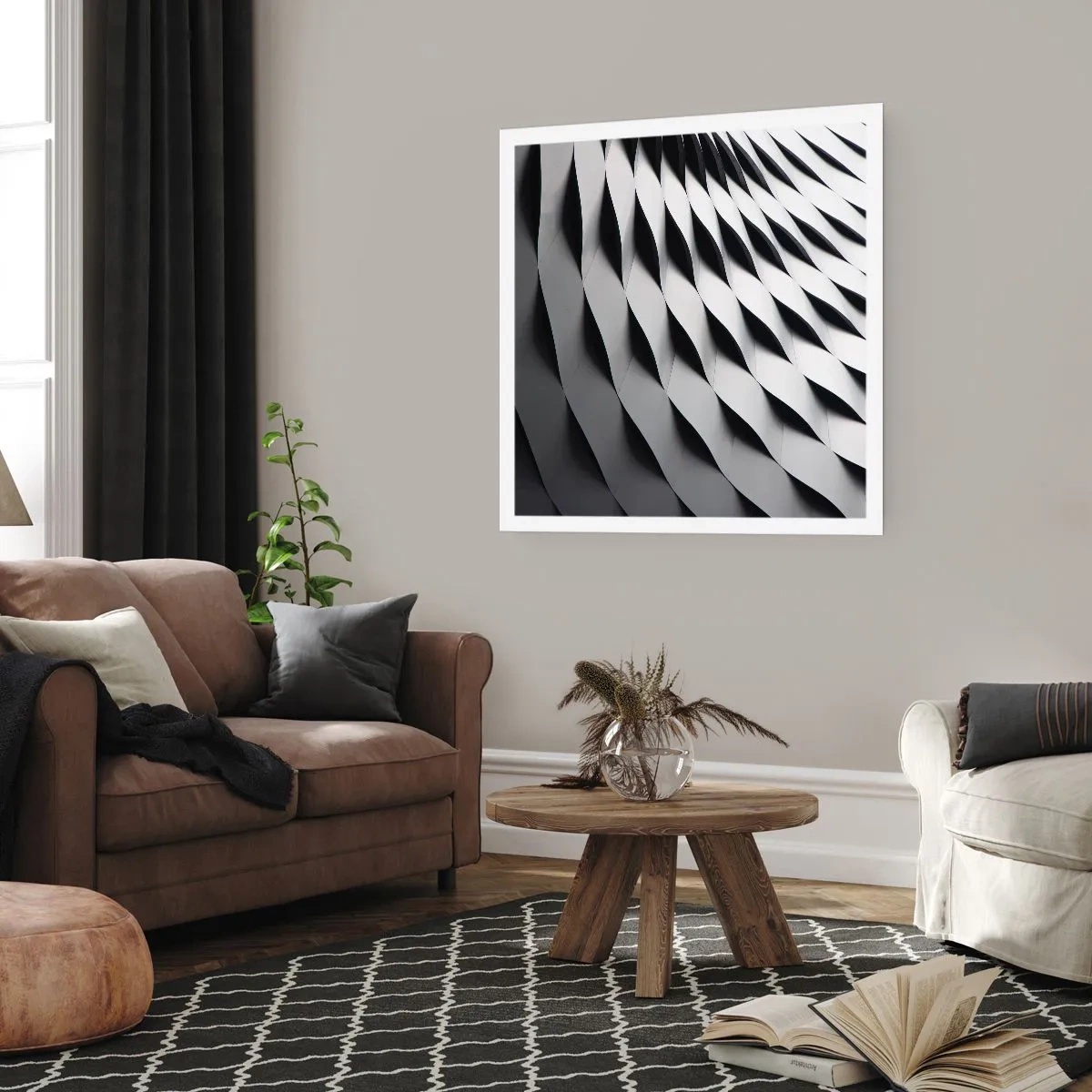 Póster - En la superficie de las ondas - 60x60 cm